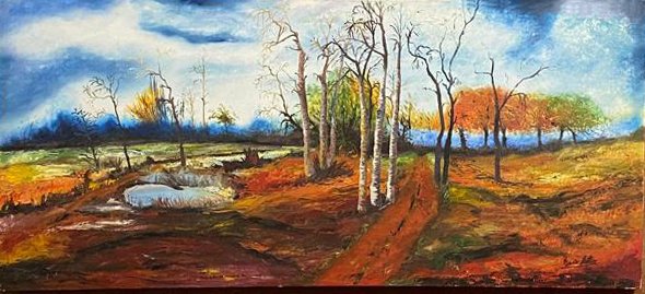 Desertificación. Oleo sobre Lienzo. 110 x 50 cm.
