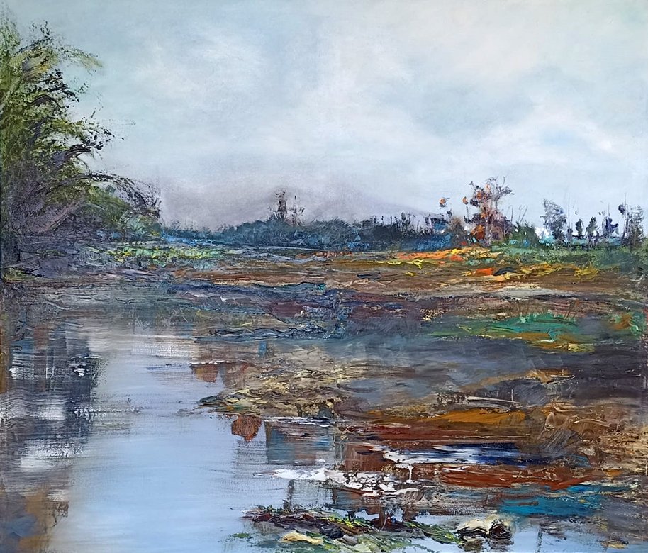 Río Guadalquivir. Oleo sobre Lienzo. 120 x 104 cm.