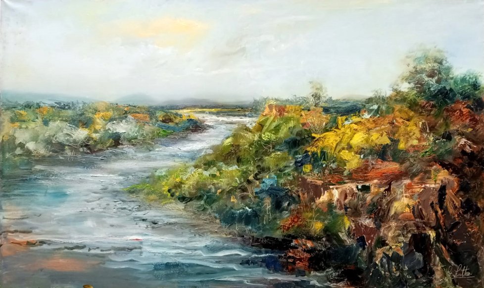 Turbulencias. Oleo sobre Lienzo. 150 x 100 cm.