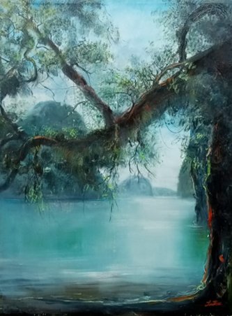 Meditación. Oleo sobre Lienzo. 110 x 84 cm.