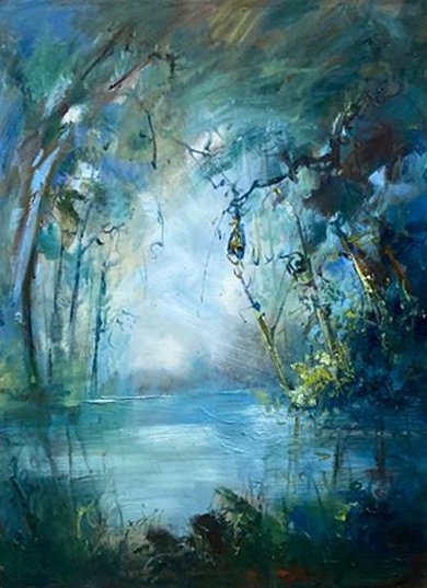 Aguas Calientes . Oleo sobre Lienzo. 110 x 84 cm.
