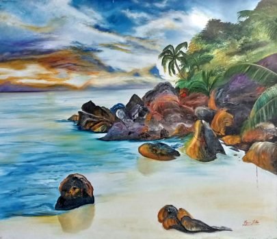 Playas de Costa Rica. Oleo sobre Lienzo. 105 x 89 cm.