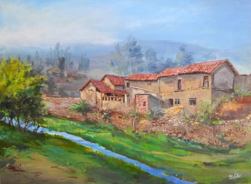 Murmullos de Totora. Oleo sobre Lienzo. 146 x 110cm.