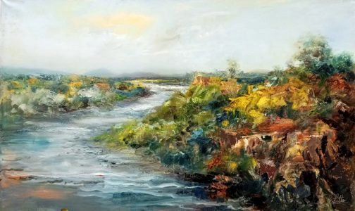 Turbulencias. Oleo sobre Lienzo. 150 x 100 cm.